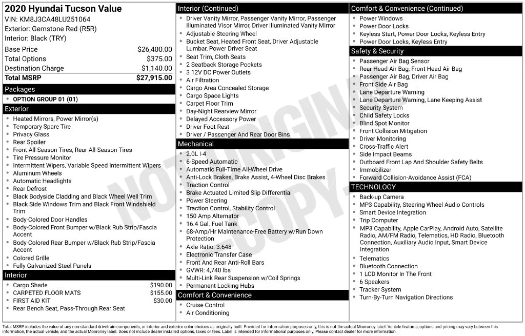 Used 2020 Red Hyundai Value image 6