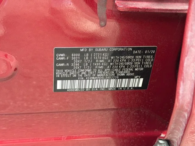 Used 2020 Red Subaru Touring image 29