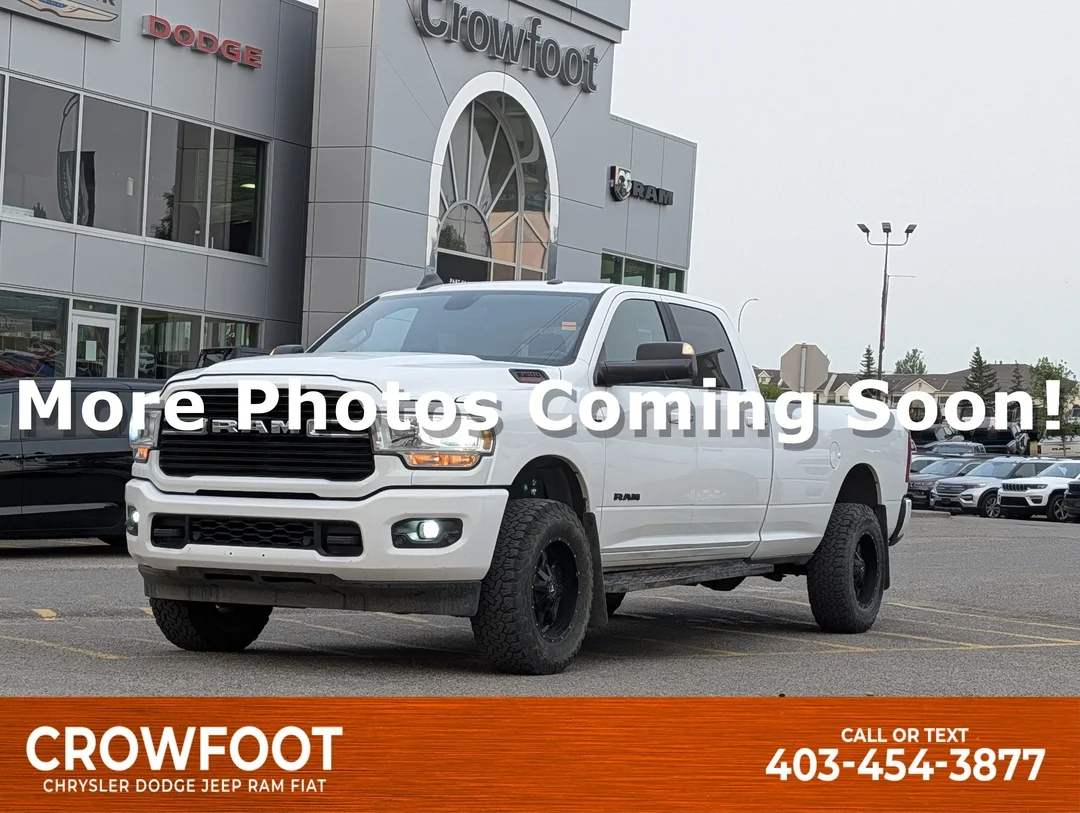 Used 2021 White RAM Big Horn - - 4x4 - Sport Appearance - Level I - Remote Start - Heated Seats & Wheel & More! image 1