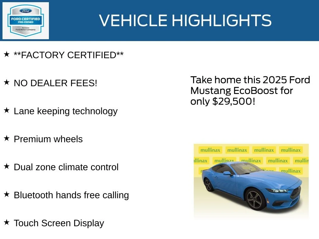 Certified Used 2025 Blue Ford EcoBoost image 12