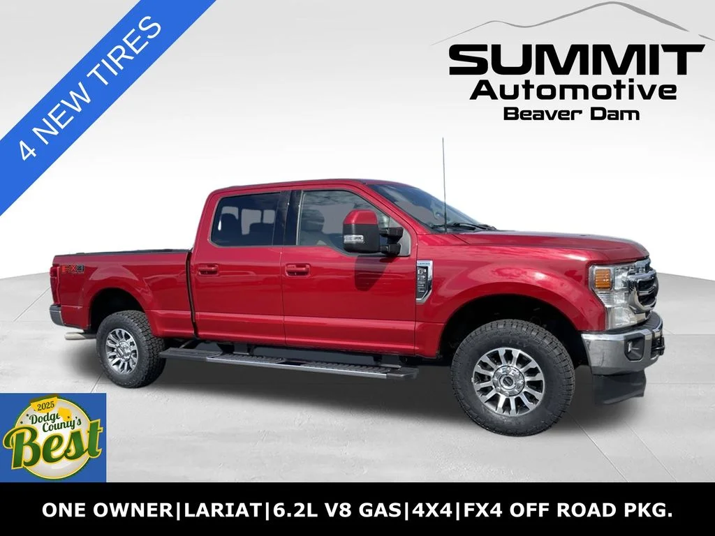 Used 2022 Red Metallic Ford Lariat image 1