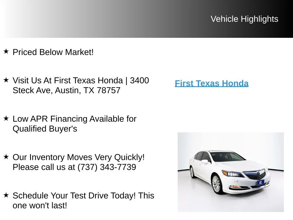 Used 2015 Pearl White Acura Base image 9