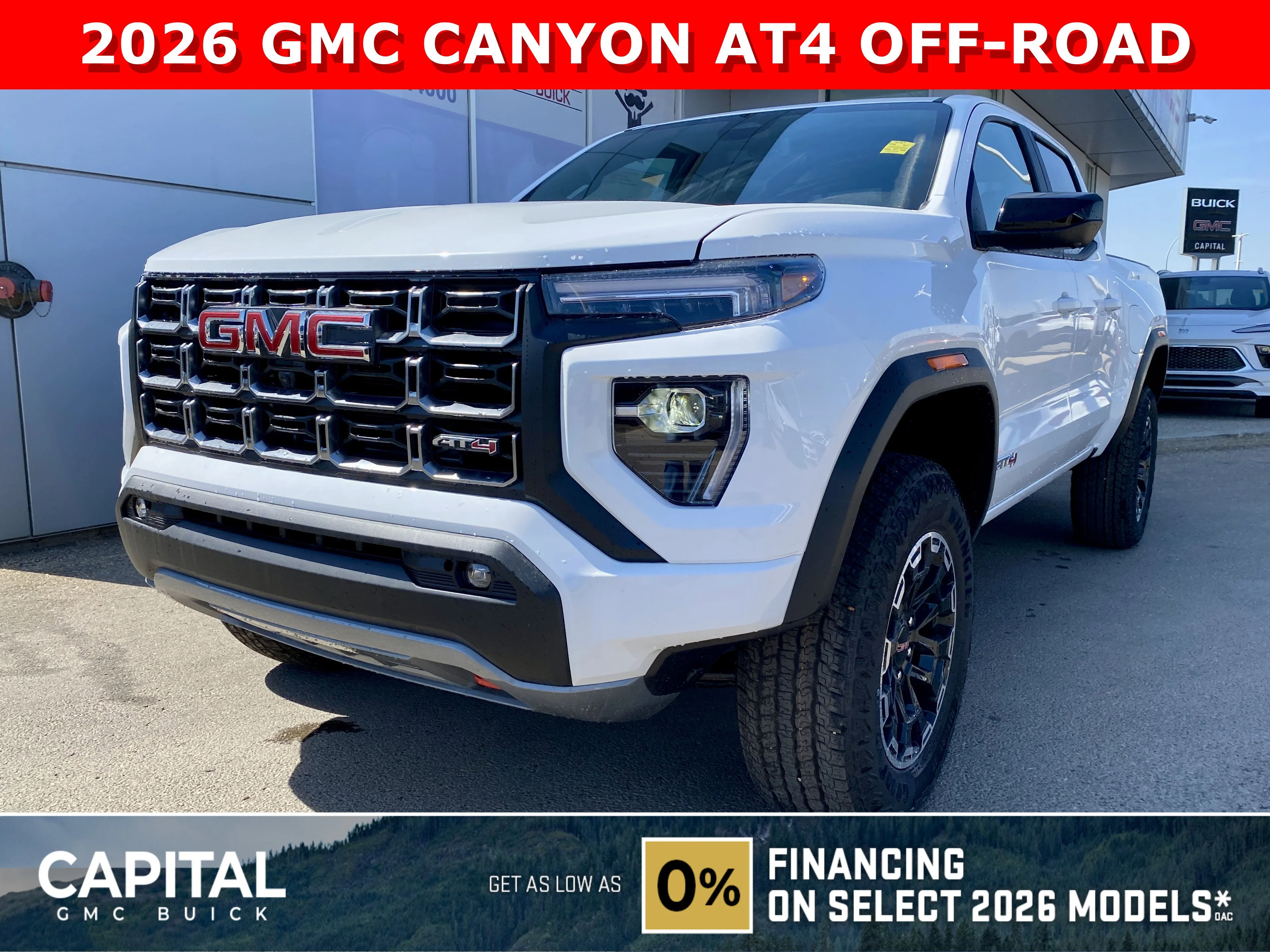 New 2026 Summit White GMC 4WD AT4 image 1