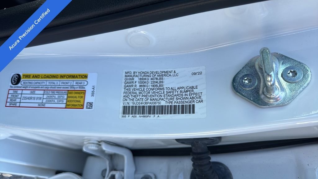 Certified Used 2023 Platinum White Pearl Acura A-SPEC image 26
