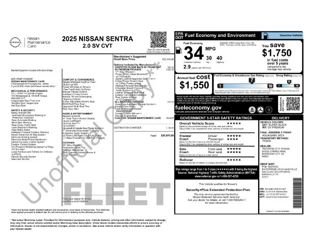 Used 2025 Black Nissan SV image 7