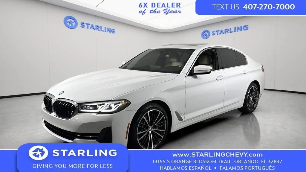 Used 2021 White BMW 530i image 1