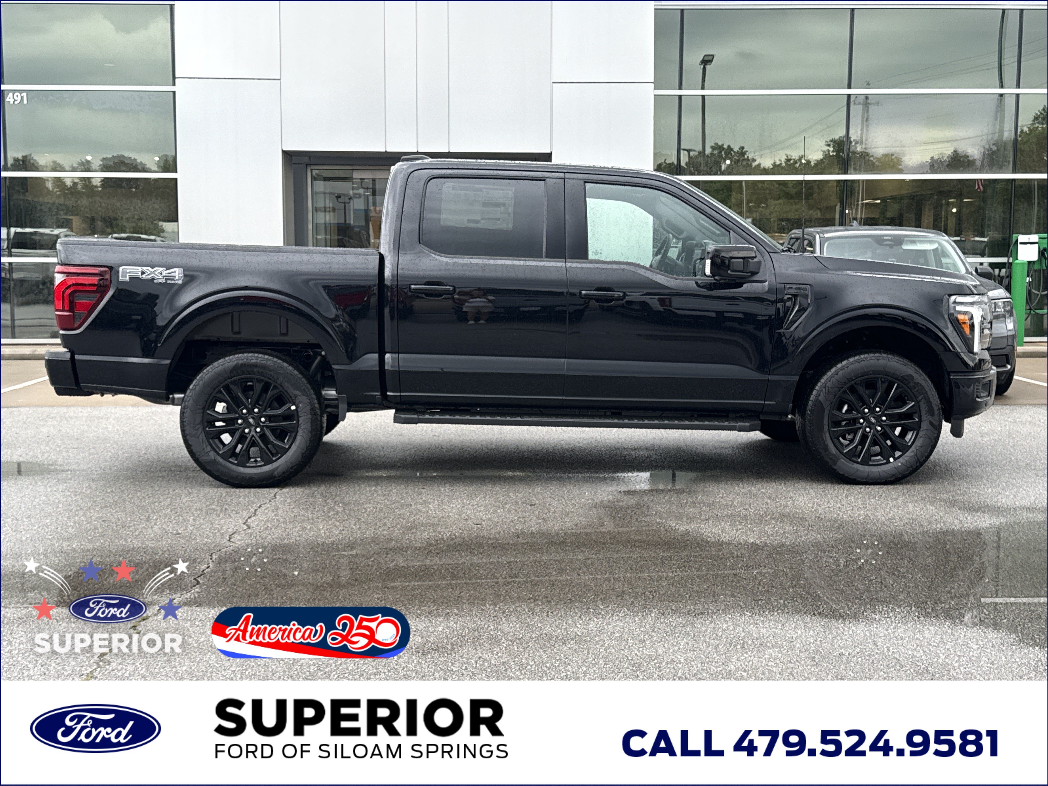 New 2026 Agate Black Metallic Ford Lariat 4WD image 2