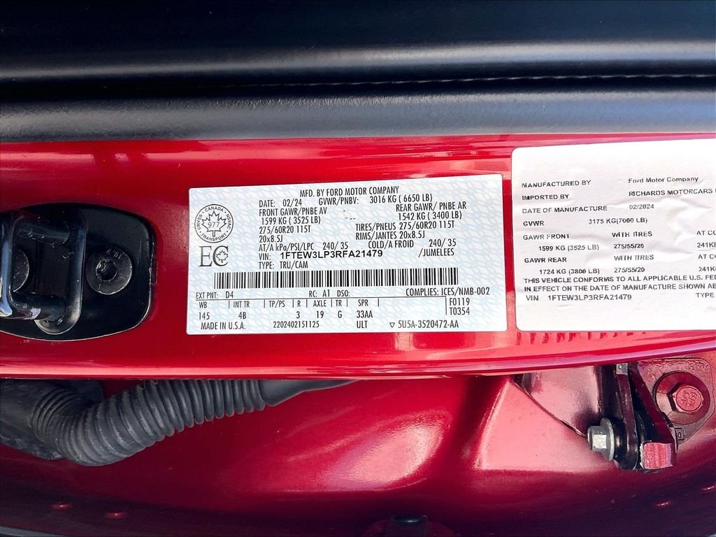 Used 2024 Red Ford XLT image 33