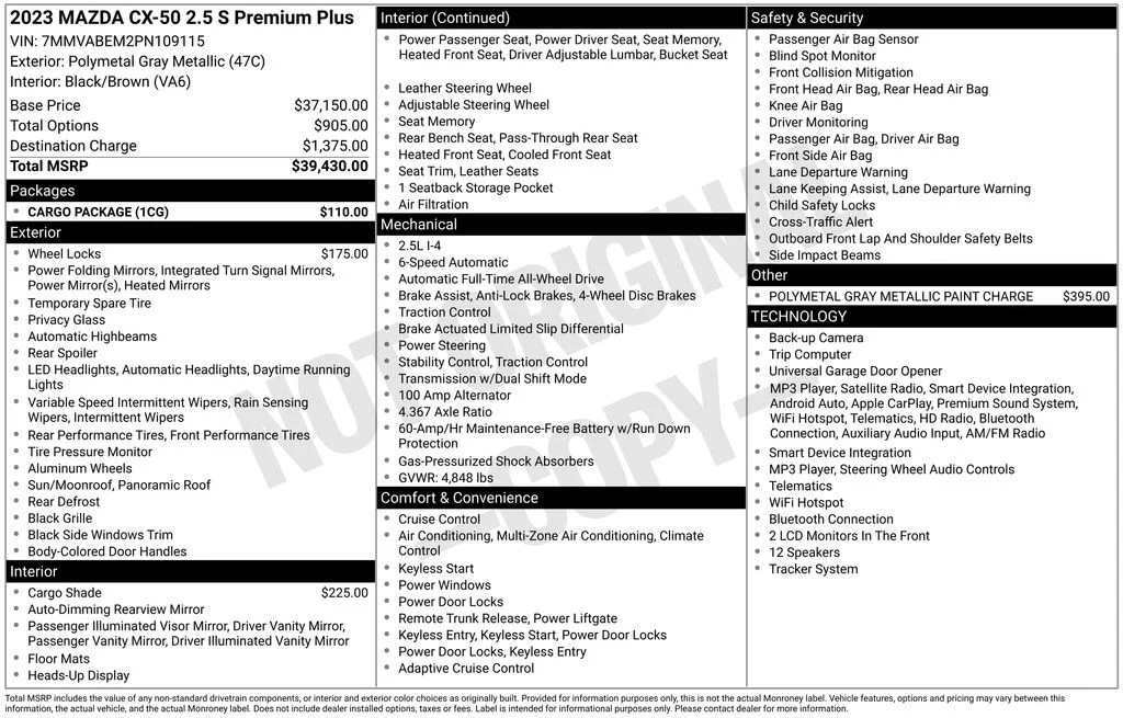 Used 2023 Gray Mazda 2.5 S Premium Plus Package image 3