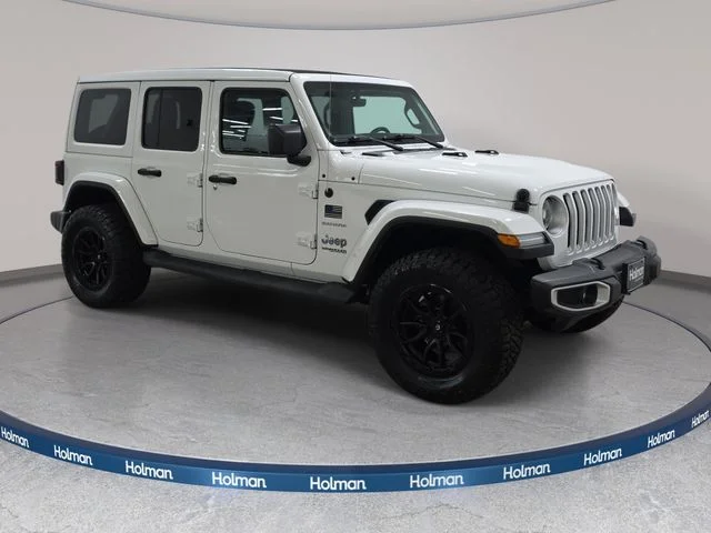 Certified Used 2020 Bright White Clearcoat Jeep Unlimited Sahara image 3