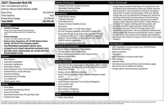 2027 Chevrolet Bolt RS - Photo 11