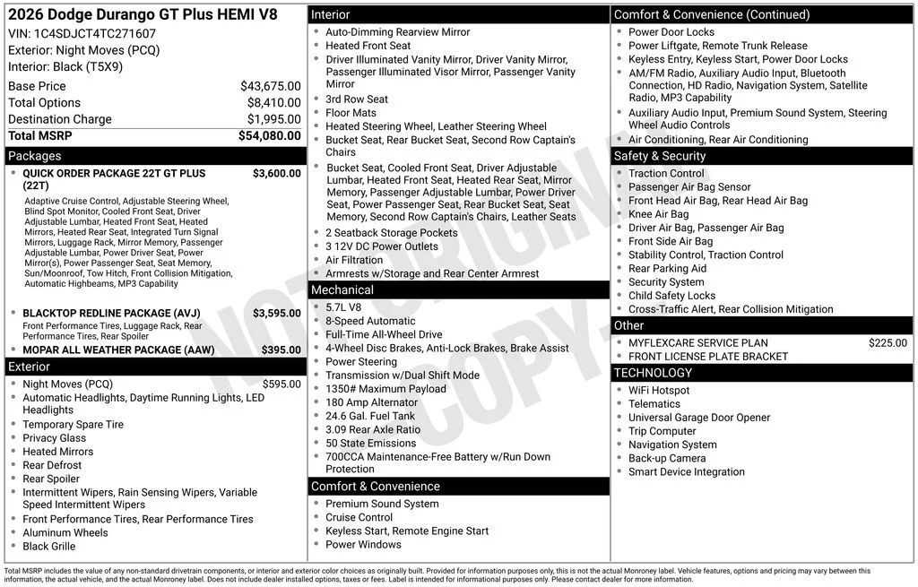New 2026 Night Moves Exterior Paint Dodge GT Plus HEMI V8 image 6