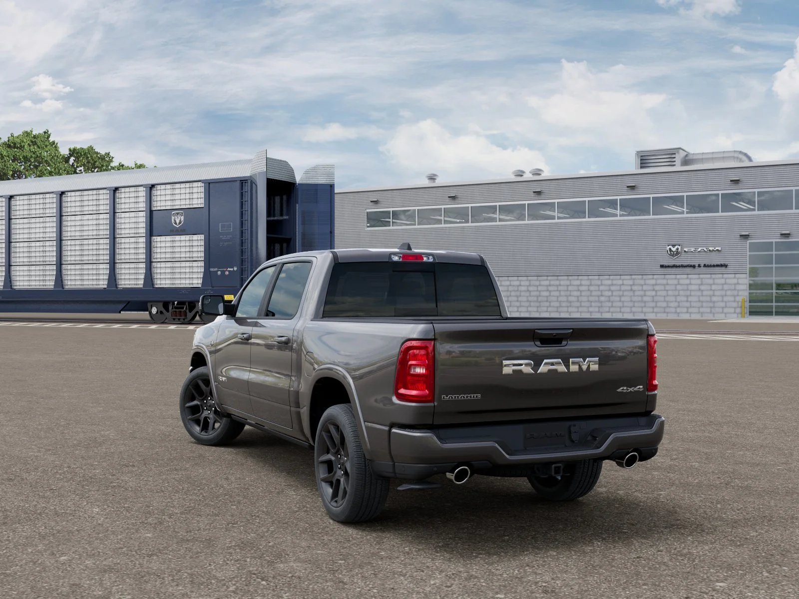 New 2026 Granite Crystal Metallic Clear-Coat Exterior Paint RAM LARAMIE image 3