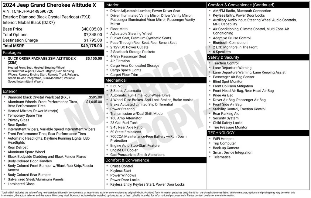 Used 2024 Black Jeep Altitude X image 6