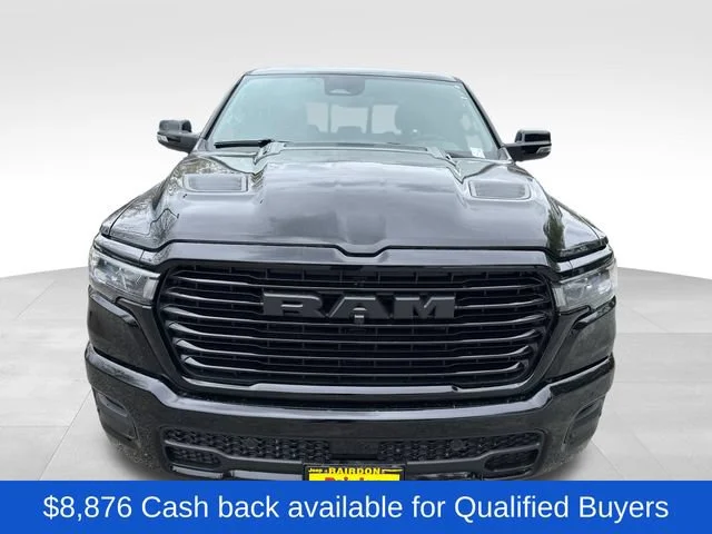 New 2026 Diamond Black Crystal Pearl-Coat Exterior Paint RAM Laramie image 2