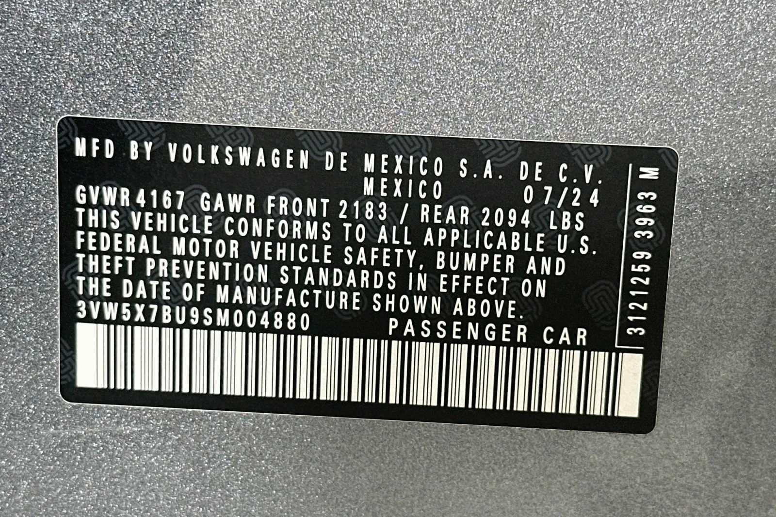 Used 2025 Platinum Gray Metallic Volkswagen S image 24