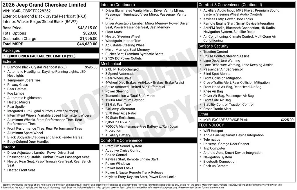 New 2026 Diamond Black Crystal Pearl-Coat Exterior Paint Jeep Limited image 7