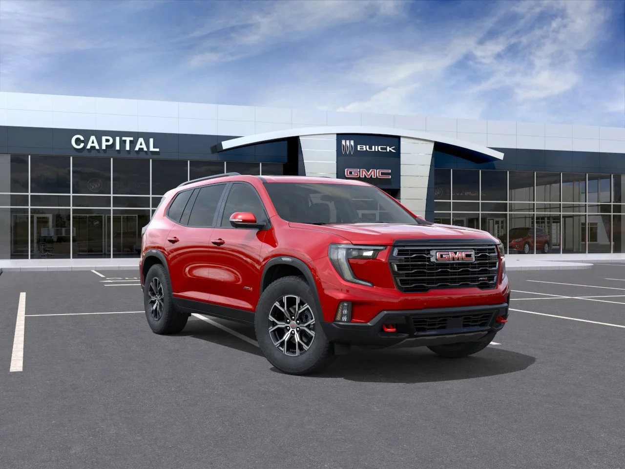 New 2026 Volcanic Red Tintcoat GMC AT4 AWD image 2