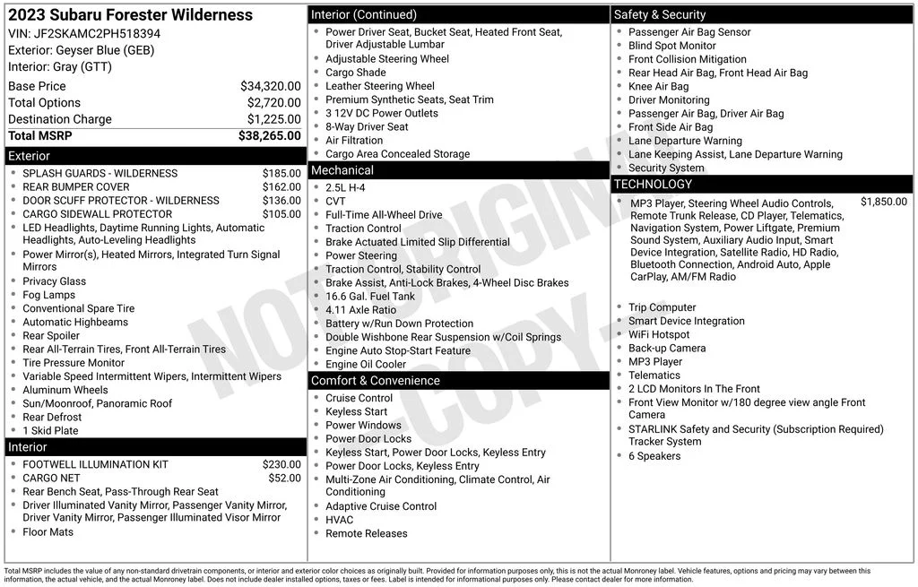 Used 2023 Blue Subaru Wilderness image 47