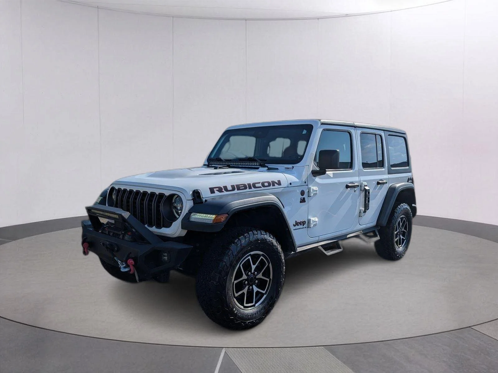 Used 2024 Bright White Clearcoat Jeep Rubicon image 1