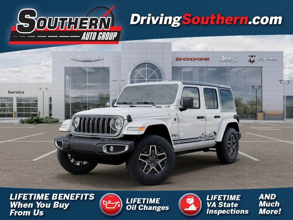 New 2026 Bright White Clear-Coat Exterior Paint Jeep Sahara image 1