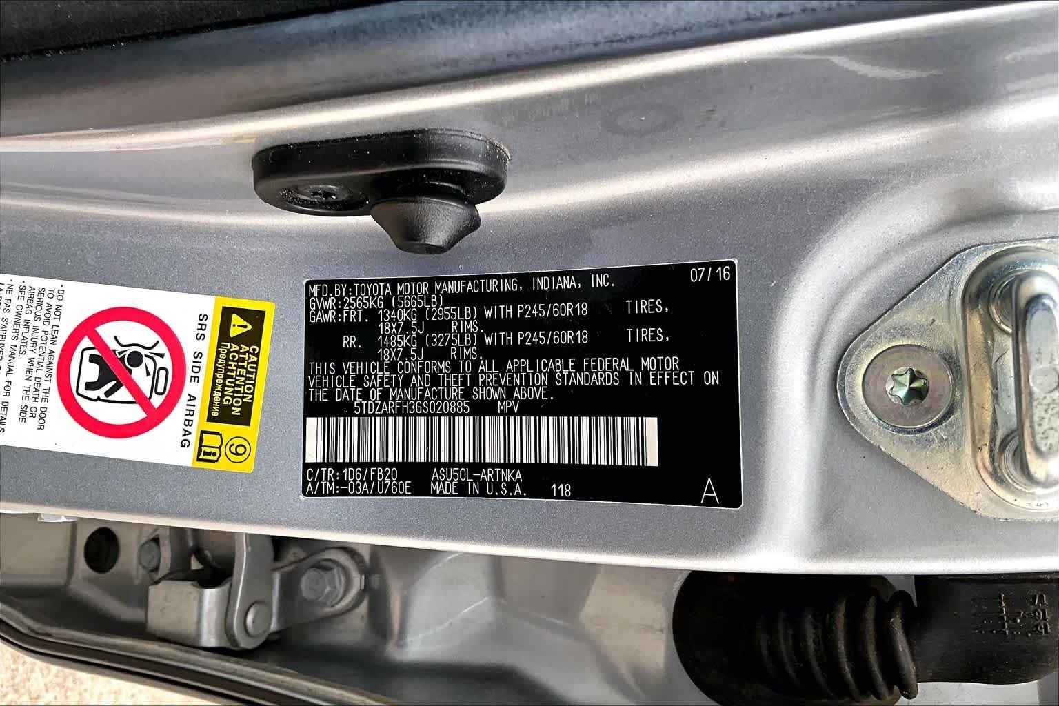 Used 2016 Silver Sky Metallic Toyota LE image 33