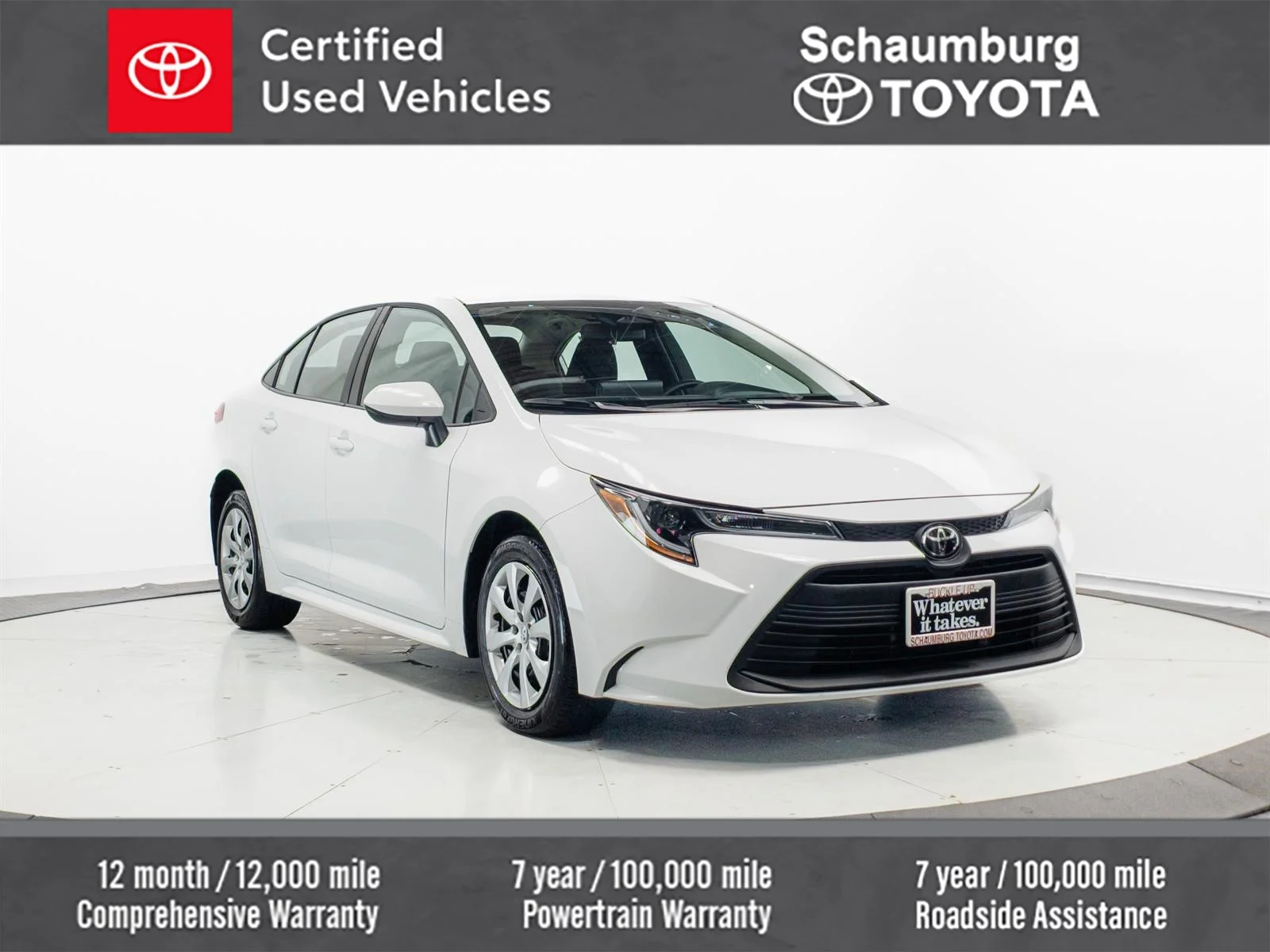 Certified Used 2025 White Toyota LE image 1