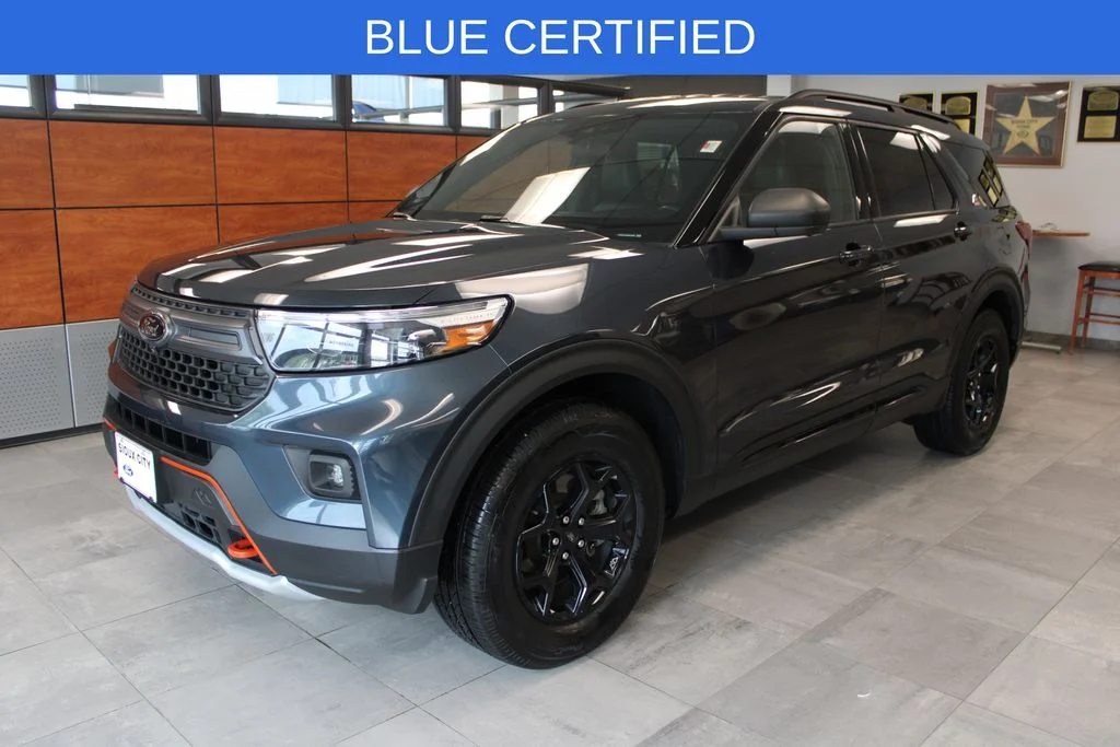 Certified Used 2022 Stone Blue Metallic Ford Timberline image 1