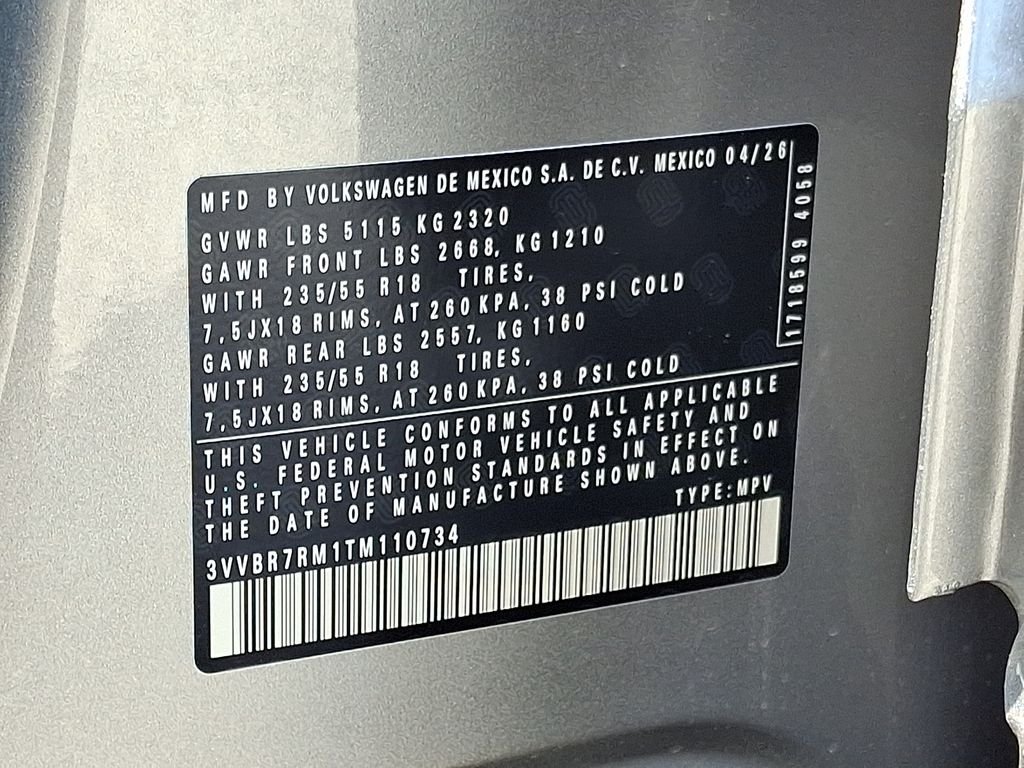 New 2026 Silver Volkswagen 2.0T S image 11