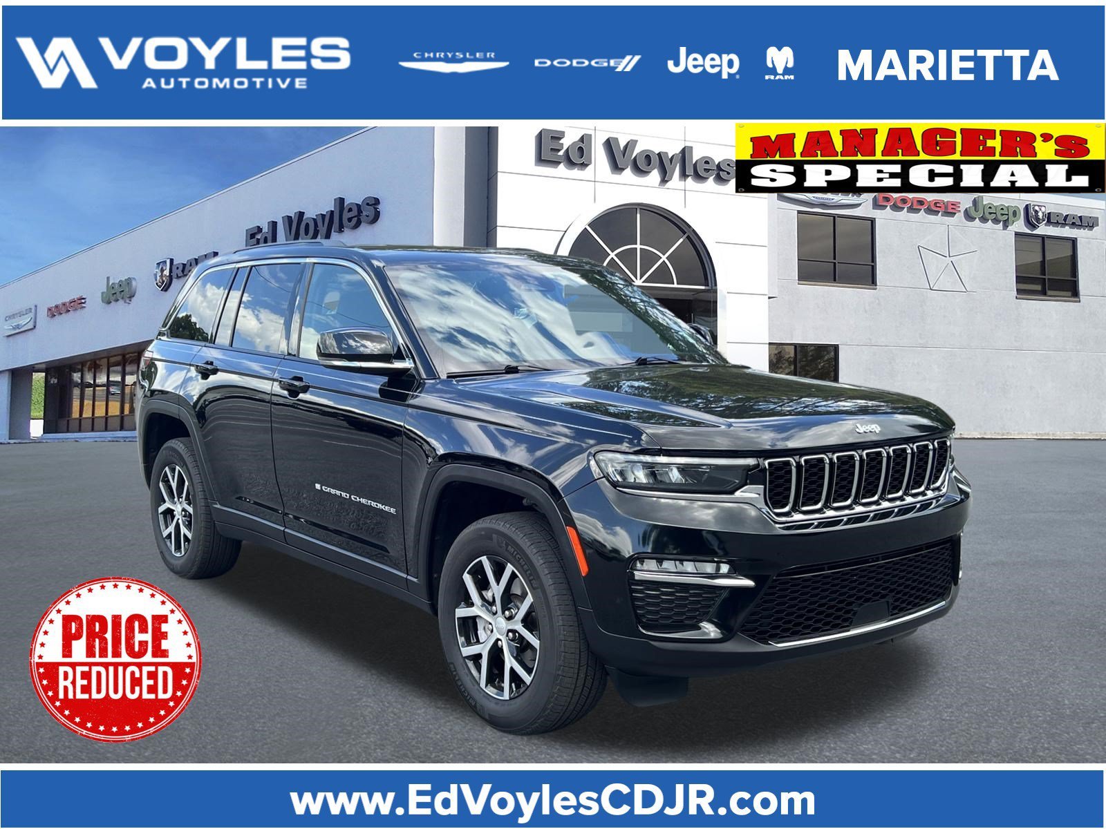 Used 2024 Diamond Black Crystal Pearlcoat Jeep Limited image 1