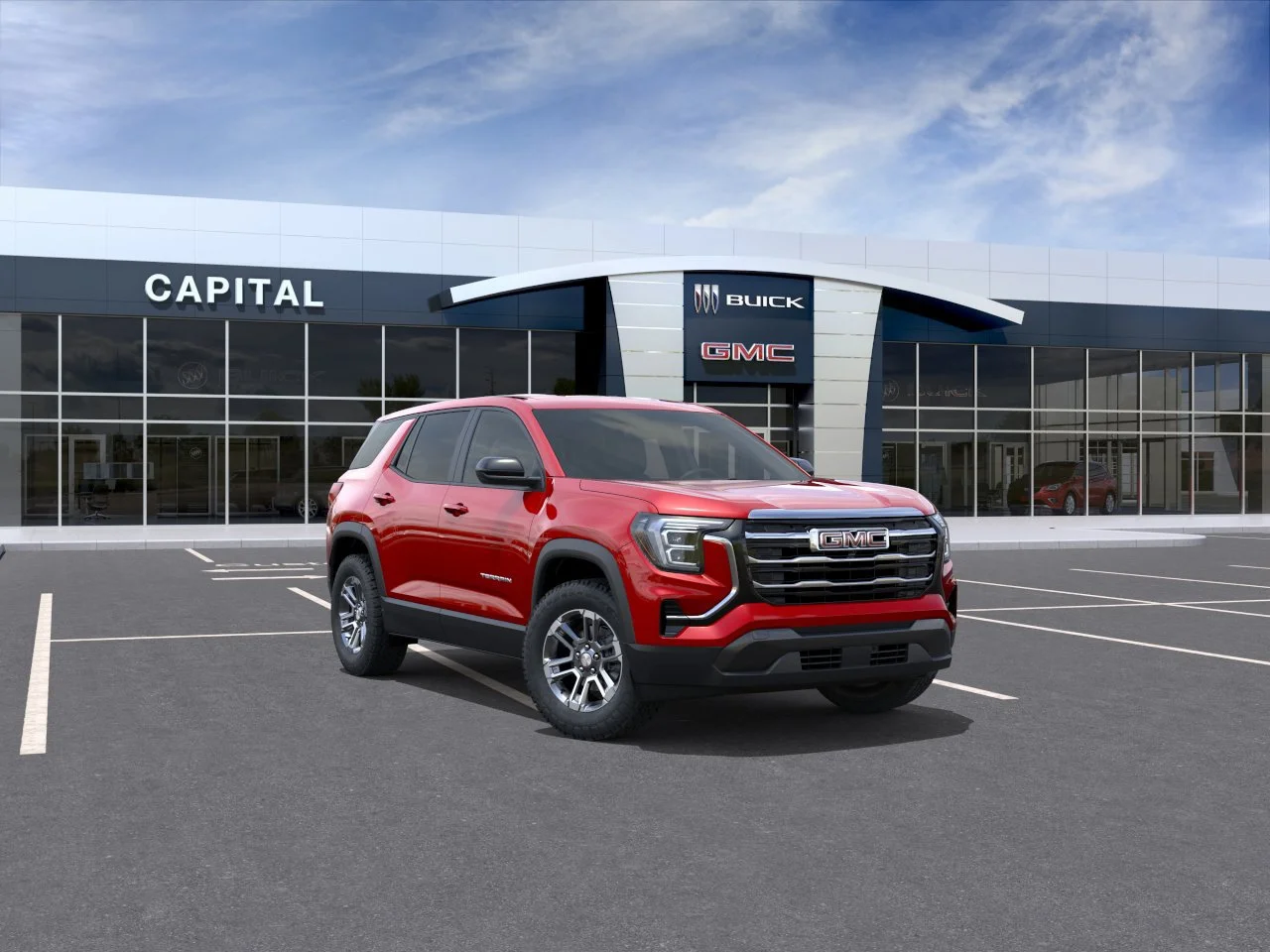 New 2027 Volcanic Red Tintcoat GMC AWD Elevation image 2