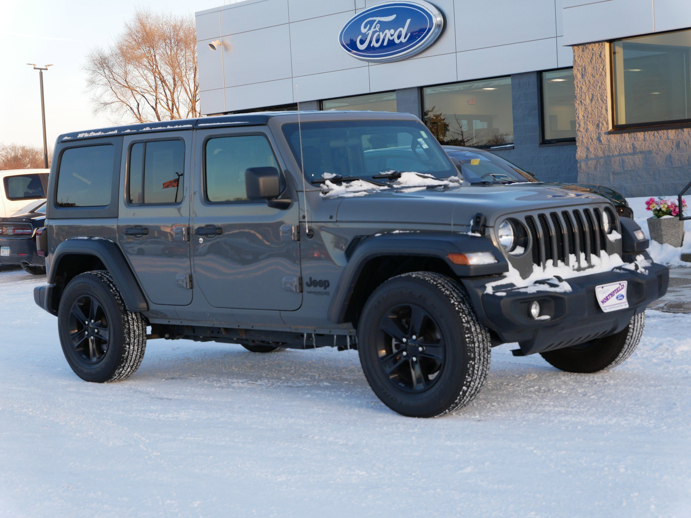 Used 2021 Jeep Wrangler Unlimited Altitude with VIN 1C4HJXDN2MW837611 for sale in Northfield, Minnesota