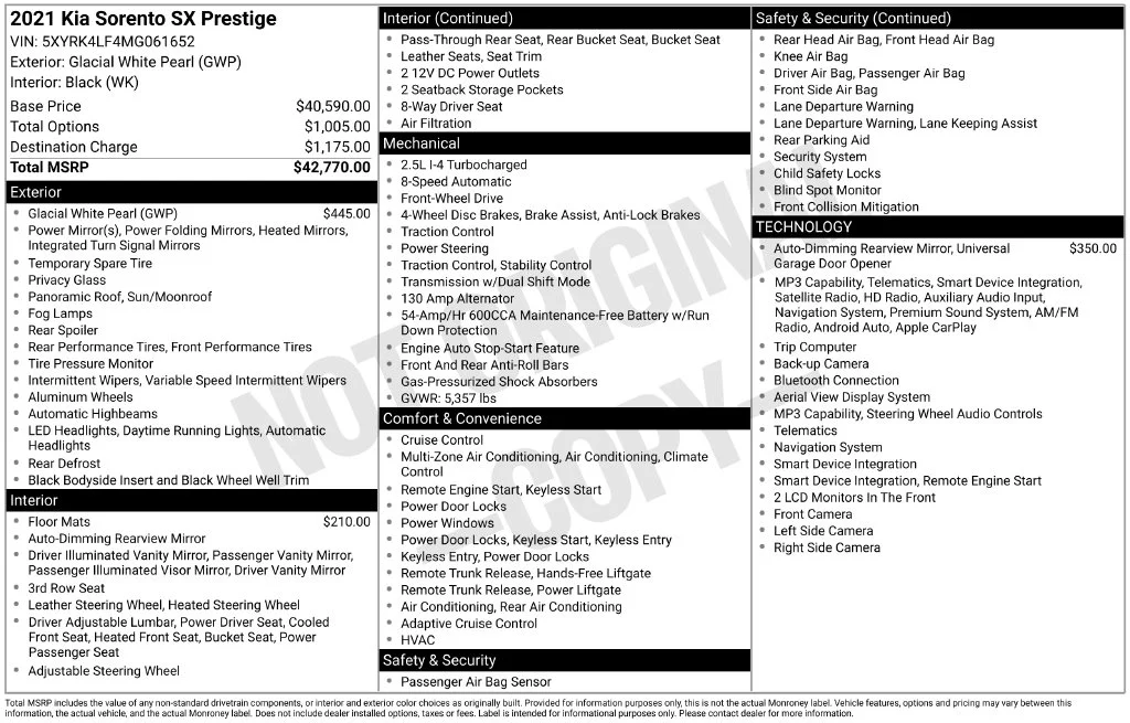 Used 2021 White Kia SX-Prestige image 2