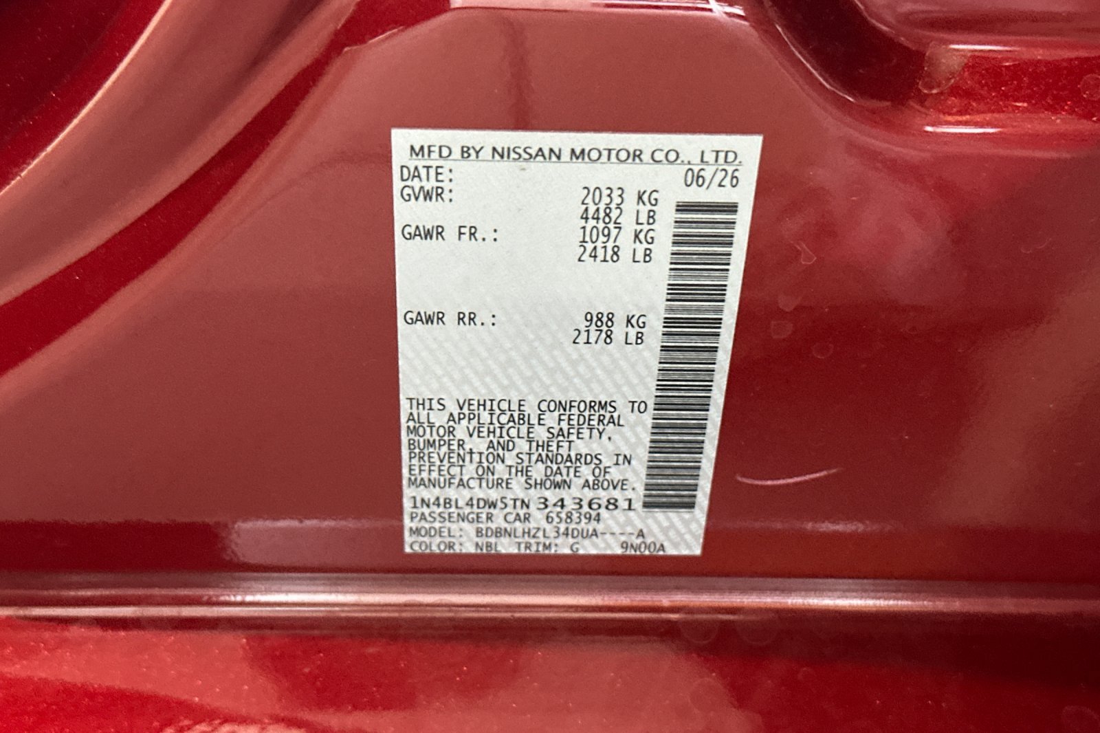 New 2026 Scarlet Ember Tintcoat Nissan SV image 26