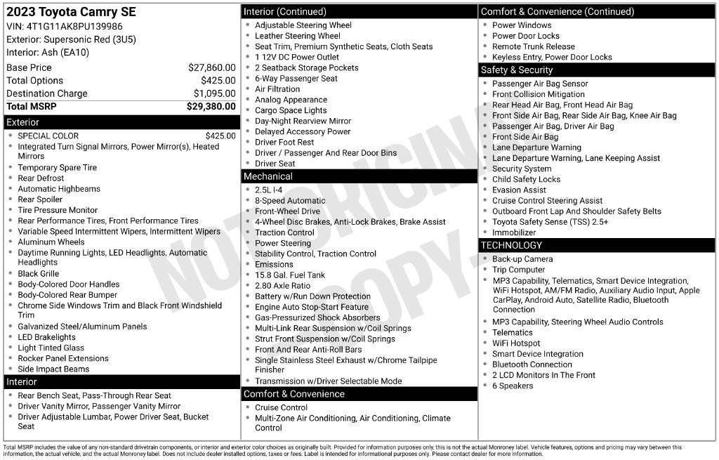 Used 2023 Red Toyota SE image 7