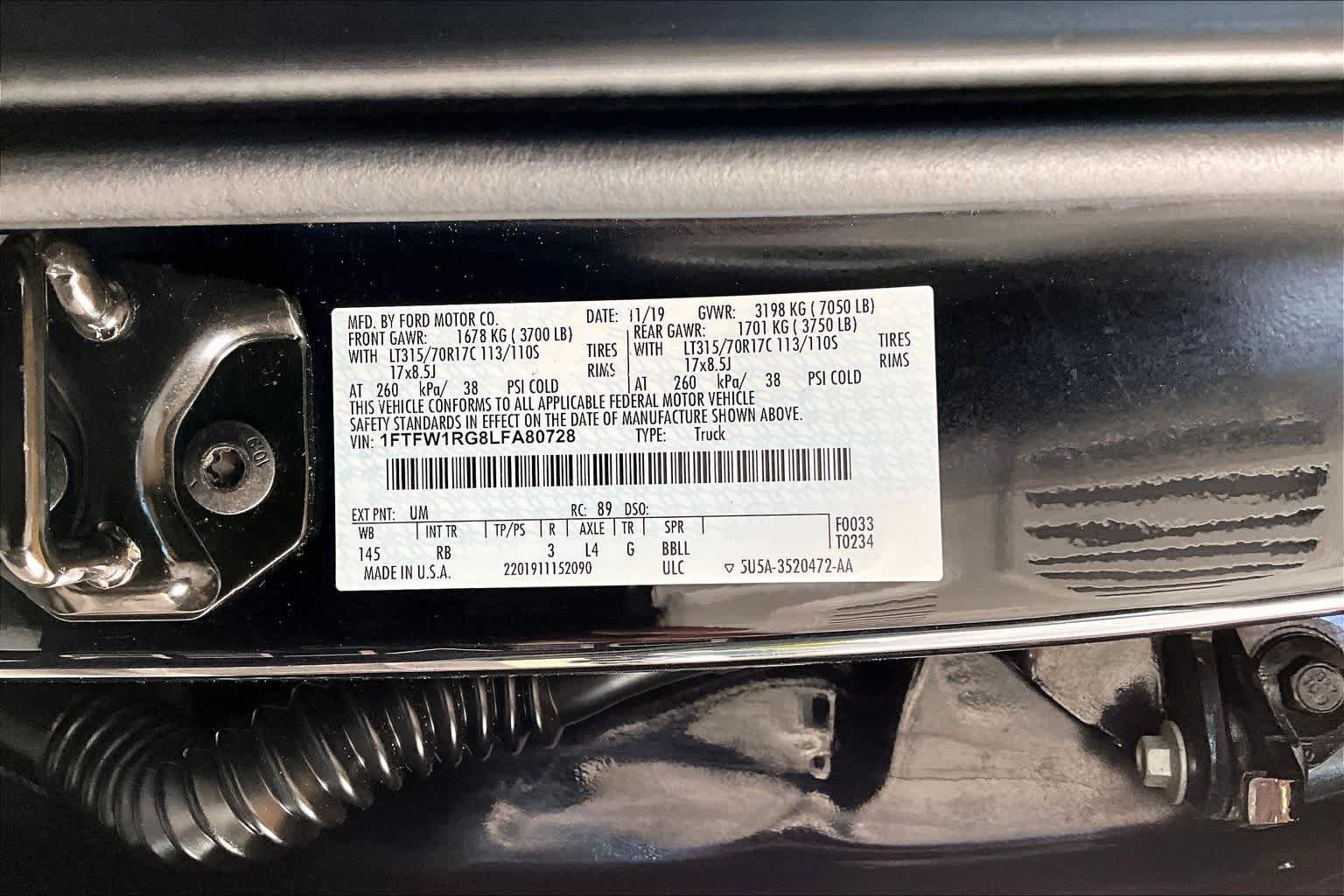 Used 2020 Agate Black Ford Raptor image 37