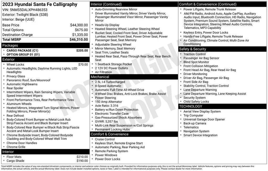 Used 2023 Black Hyundai Calligraphy image 6