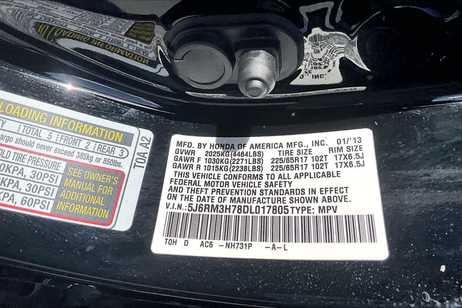 Used 2013 Crystal Black Pearl Honda EX-L image 32