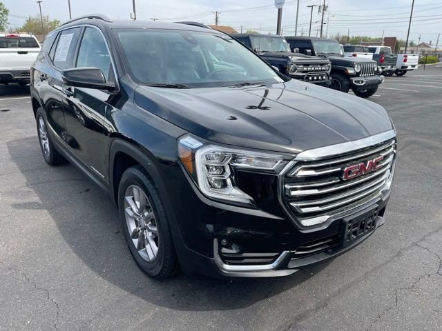 Used 2022 Ebony Twilight Metallic GMC SLT image 1