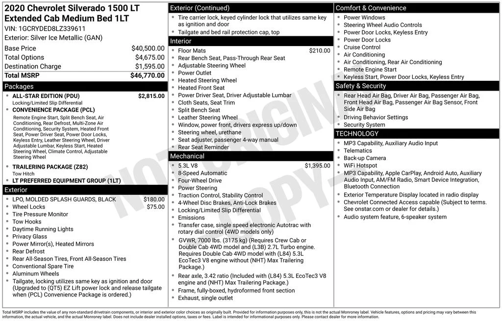 Certified Used 2020 Silver Ice Metallic Chevrolet LT image 5