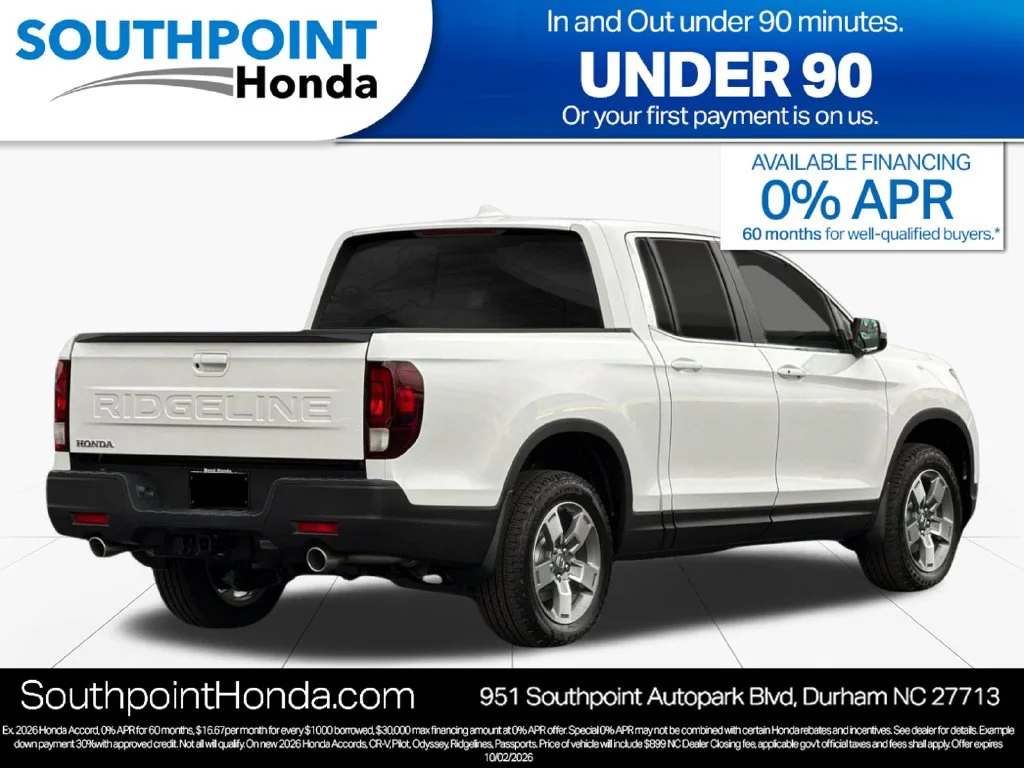 New 2026 Platinum White Pearl Honda RTL image 3