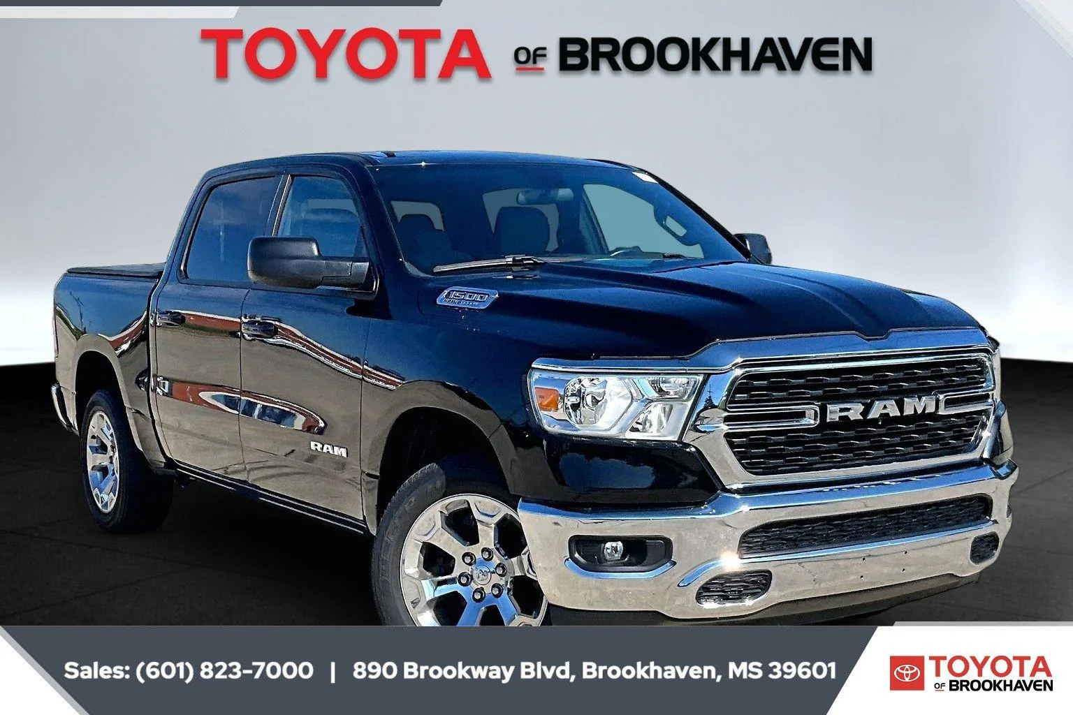 Used 2022 Diamond Black Crystal Pearlcoat Ram Big Horn image 1