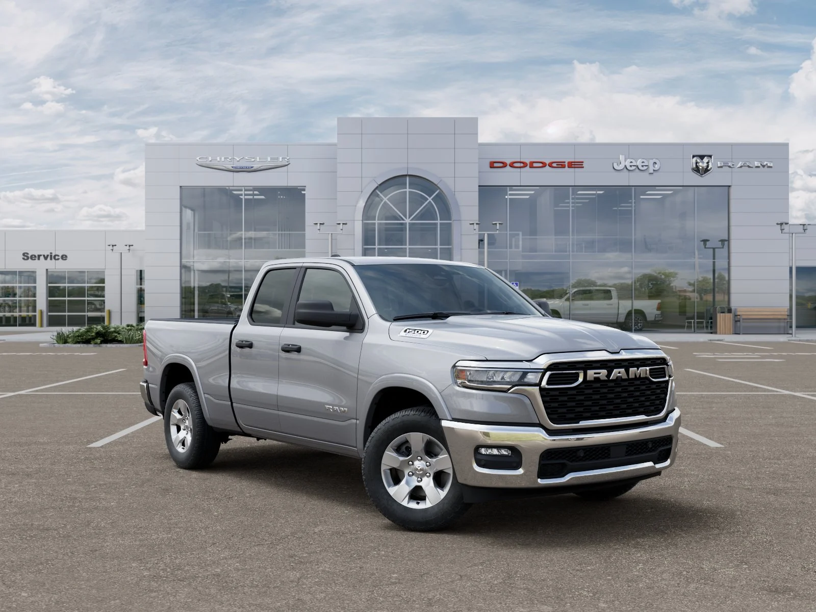 New 2025 Billet Silver Metallic Clear-Coat Exterior Paint RAM BIG HORN image 3