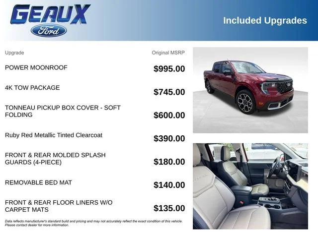 Used 2025 Ruby Red Metallic Ford Lariat image 5