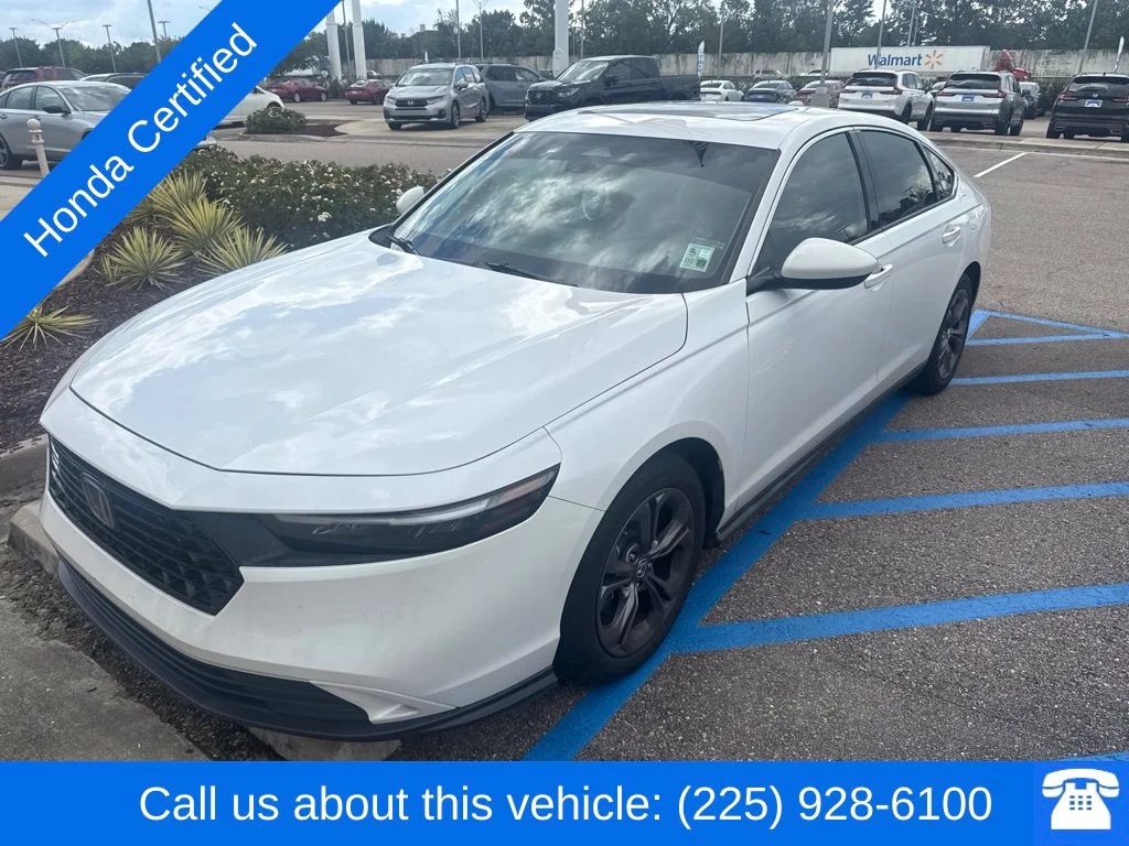Certified Used 2023 Platinum White Pearl Honda EX image 1