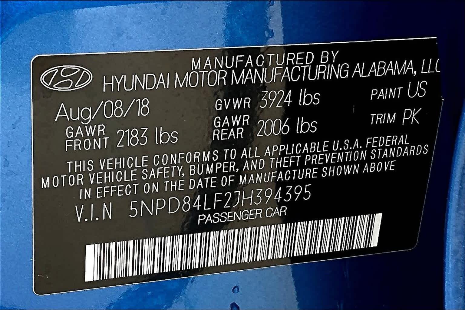 Used 2018 Electric Blue Hyundai Value Edition image 36