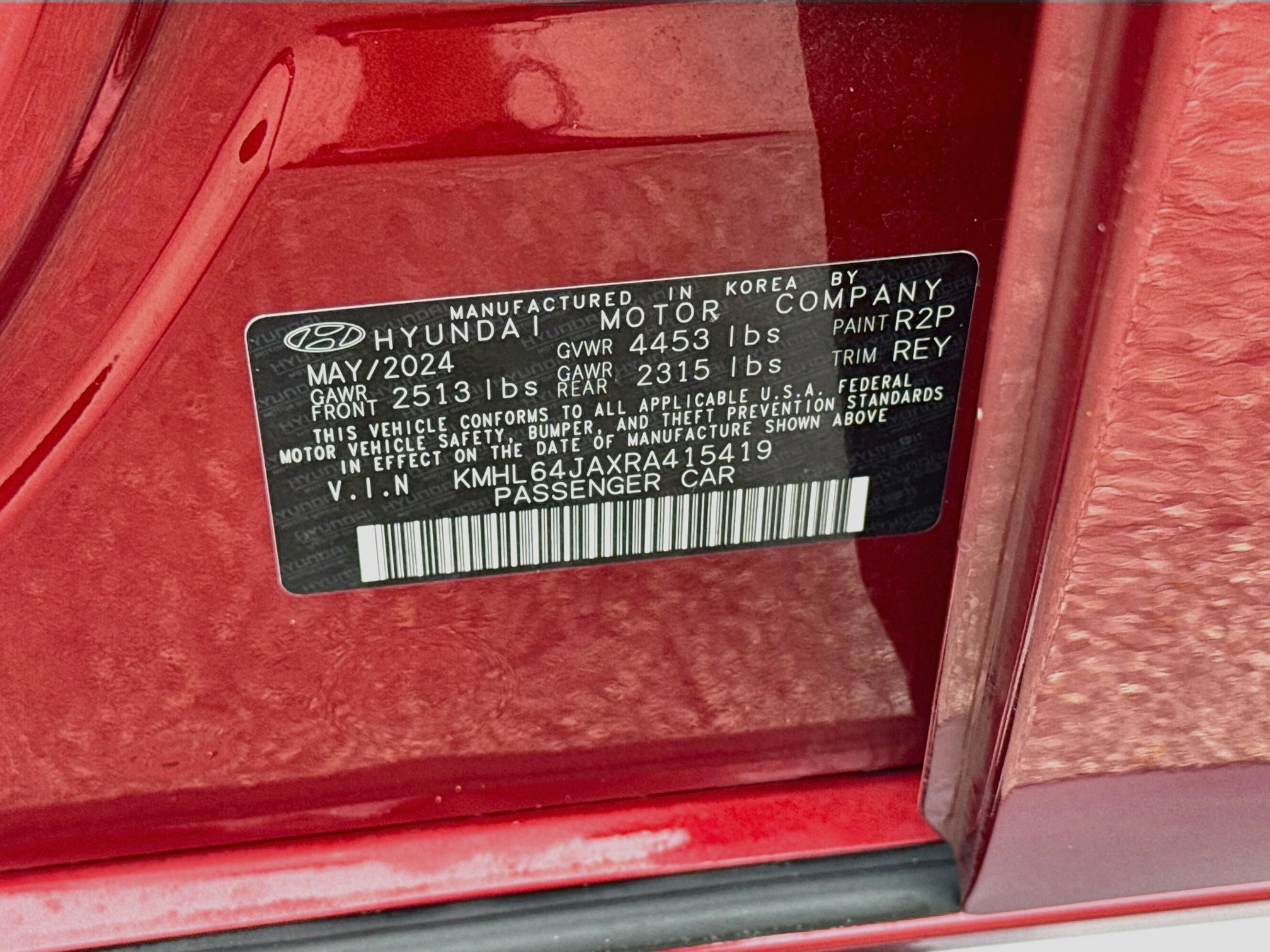 Used 2024 Ultimate red Hyundai SEL image 34