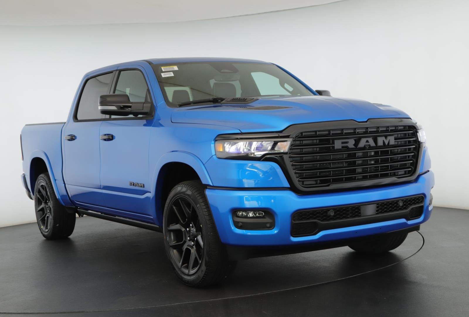 New 2026 Hydro Blue Pearl-Coat Exterior Paint RAM Laramie 4x4 Crew Cab 5
