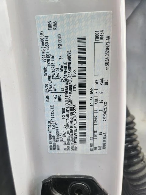 Used 2020 White Ford Lariat image 30