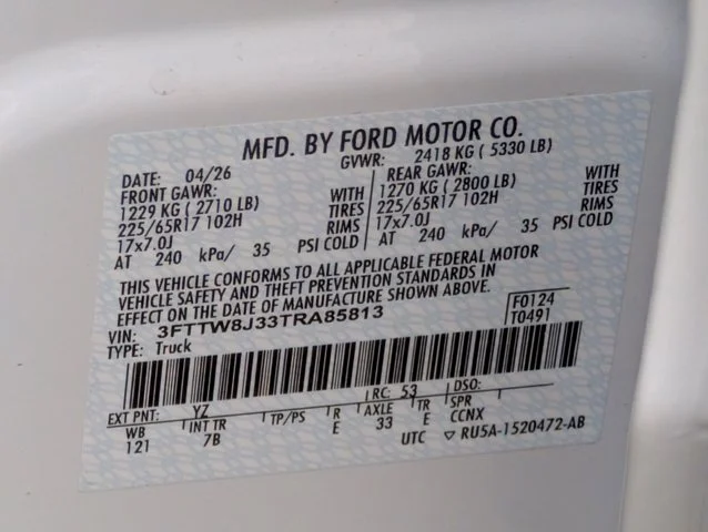 New 2026 Oxford White Ford XLT image 55
